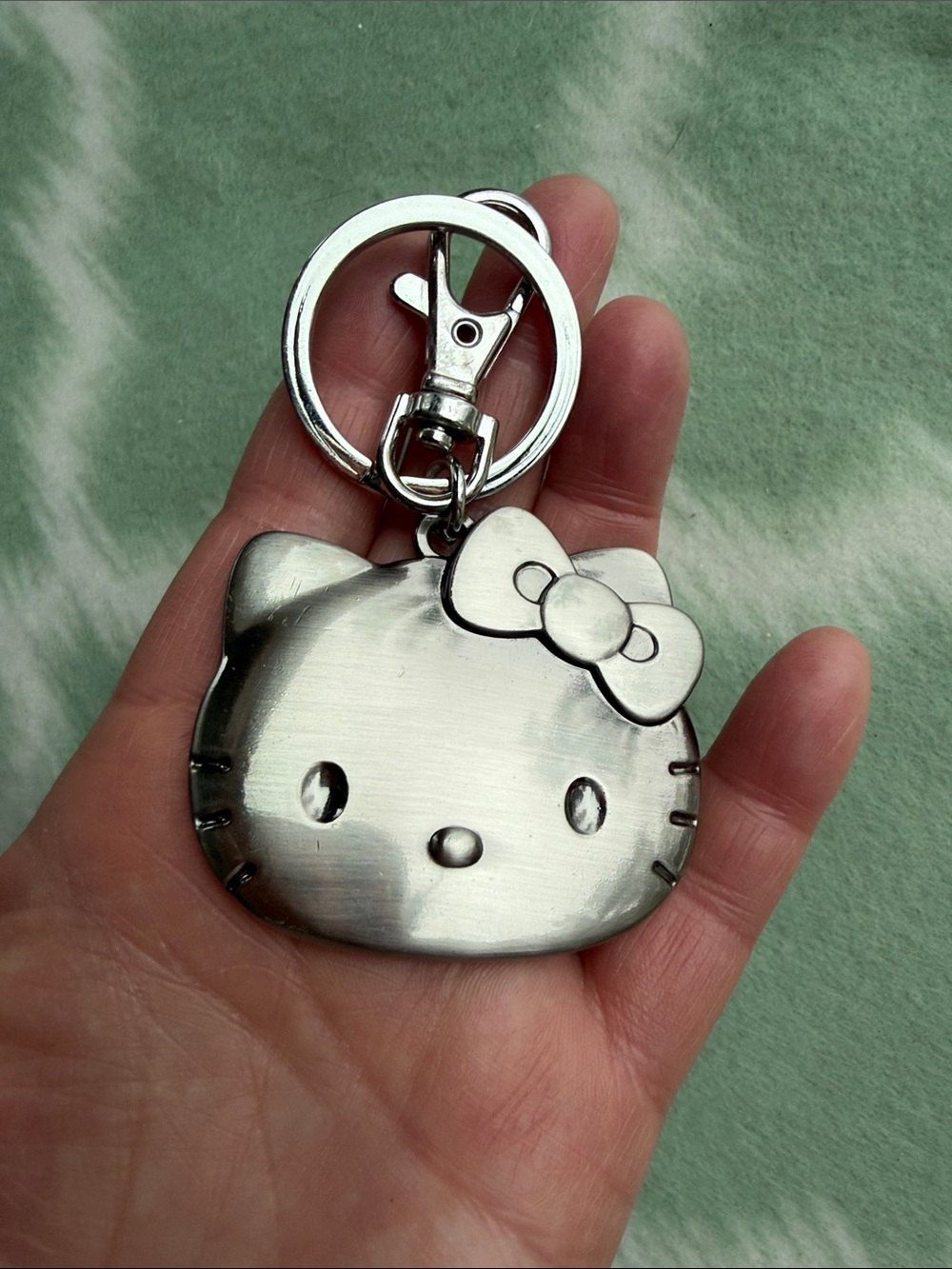 NEW Hello Kitty Silver Metal Bag Charm - heavy weight 2” charm